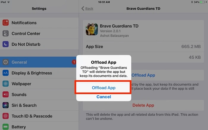 how to offload app 3